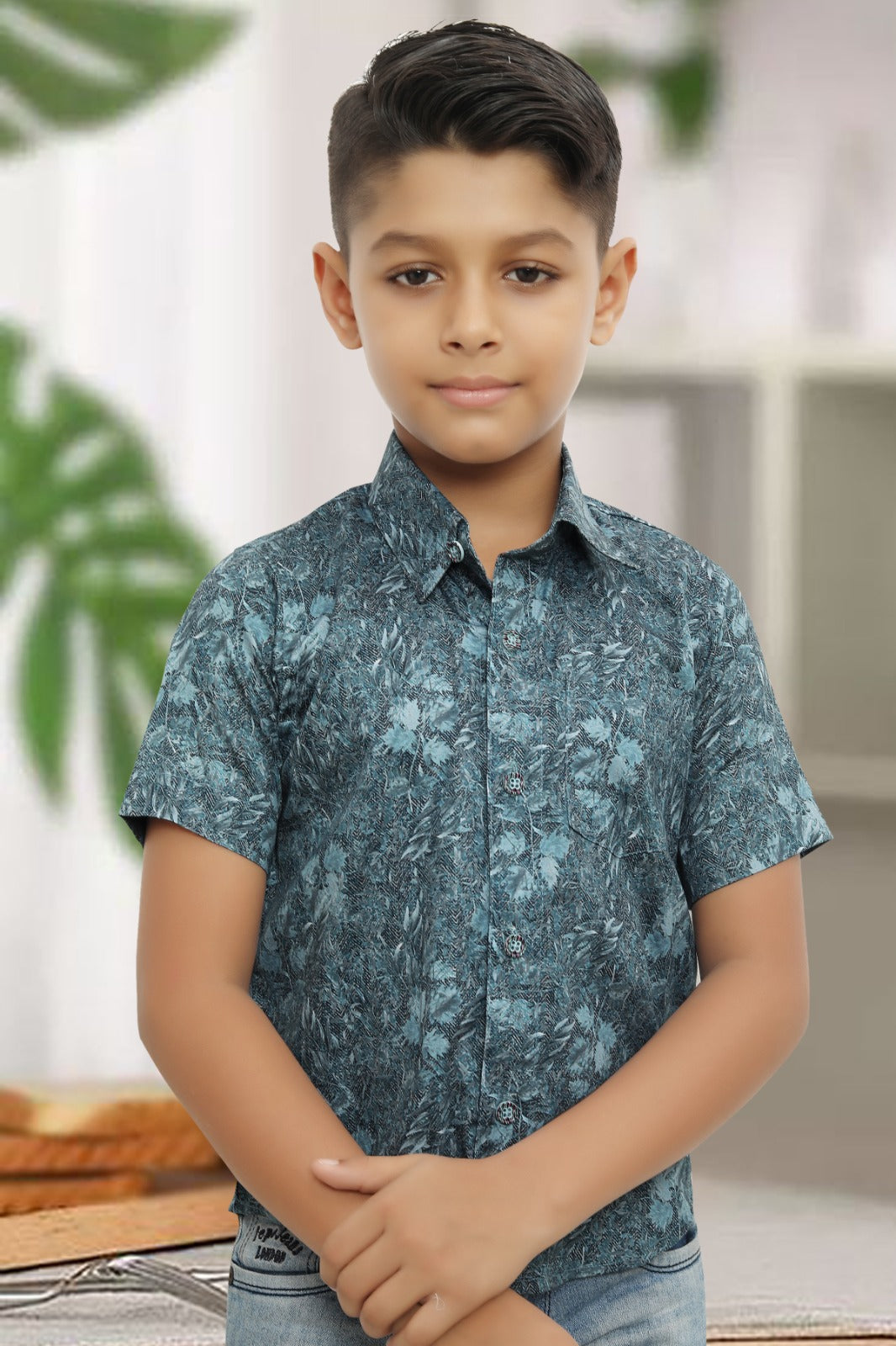 Boys Half Sleeve Shirt Slim Fit (ASSORTED DESIGN)