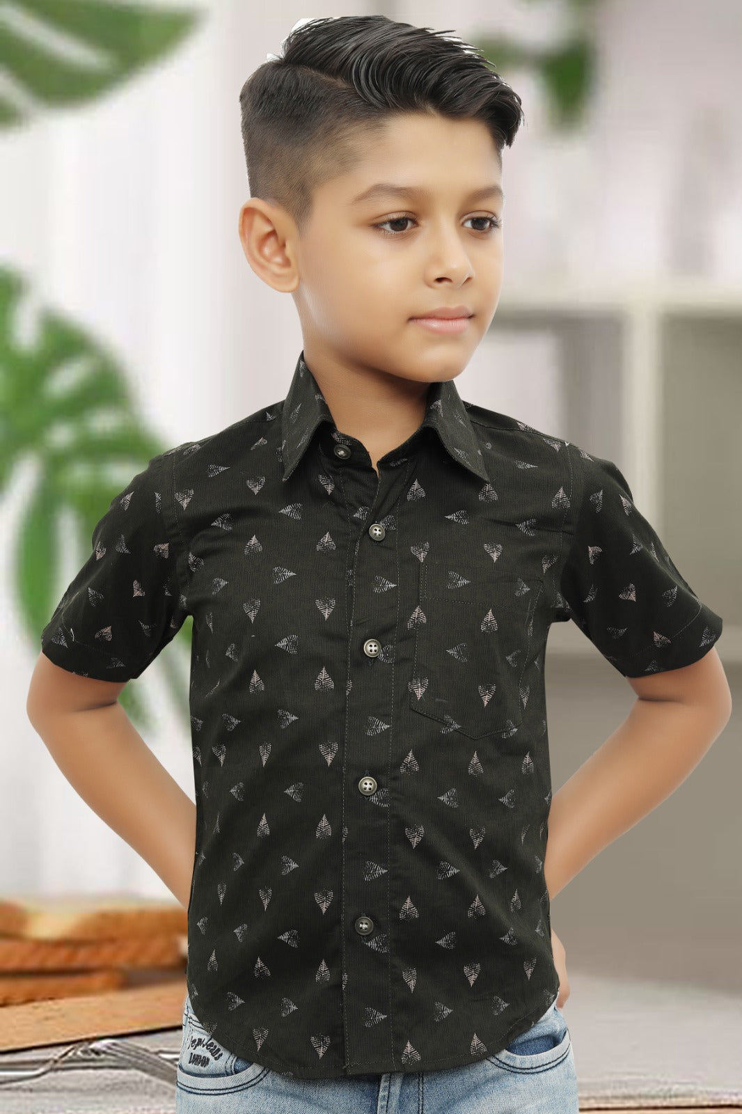 Boys Half Sleeve Shirt Slim Fit (ASSORTED DESIGN)