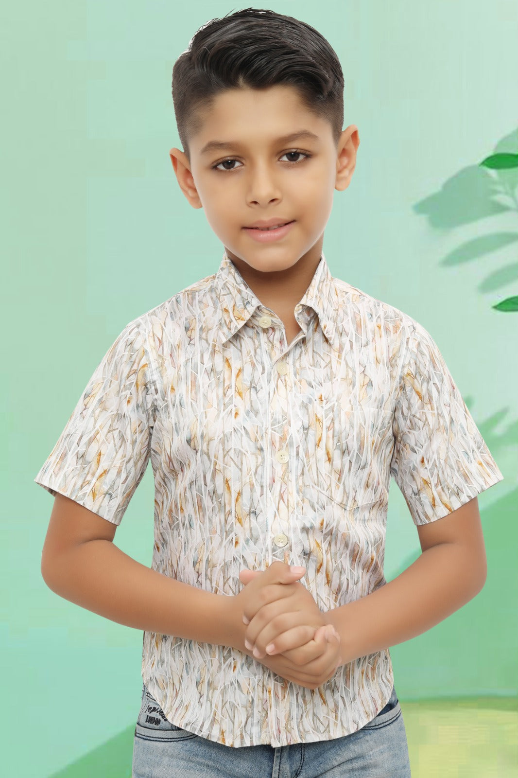 Boys Half Sleeve Shirt Slim Fit (ASSORTED DESIGN)