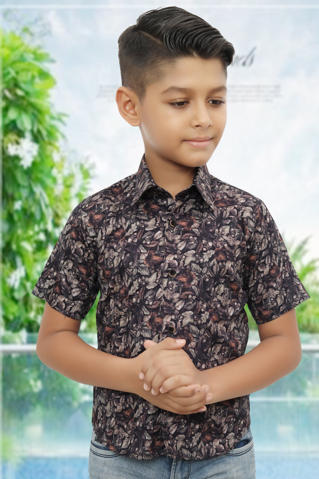 Boys Half Sleeve Shirt Slim Fit (ASSORTED DESIGN)