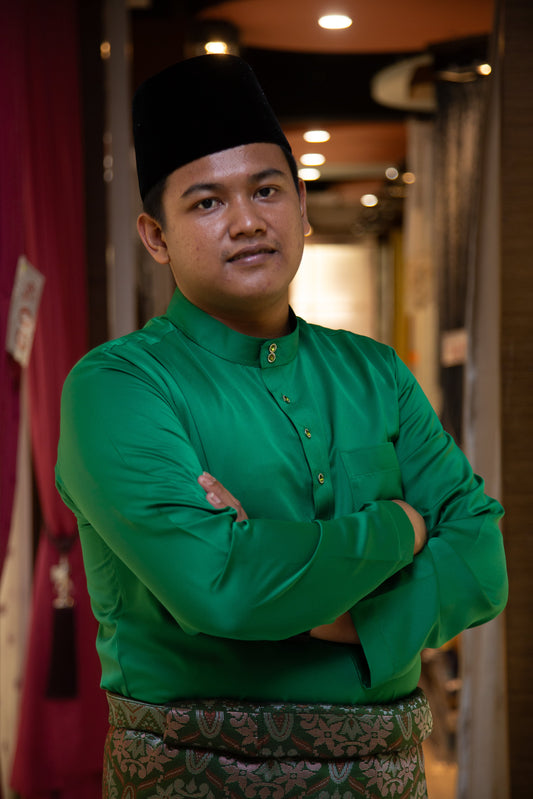 Baju Melayu Senorita Slim Fit Emerald Green
