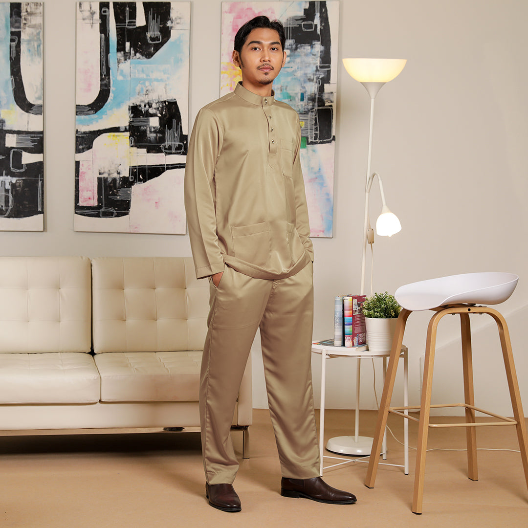 Adult Male Baju Melayu Senorita Slim Fit Ivory