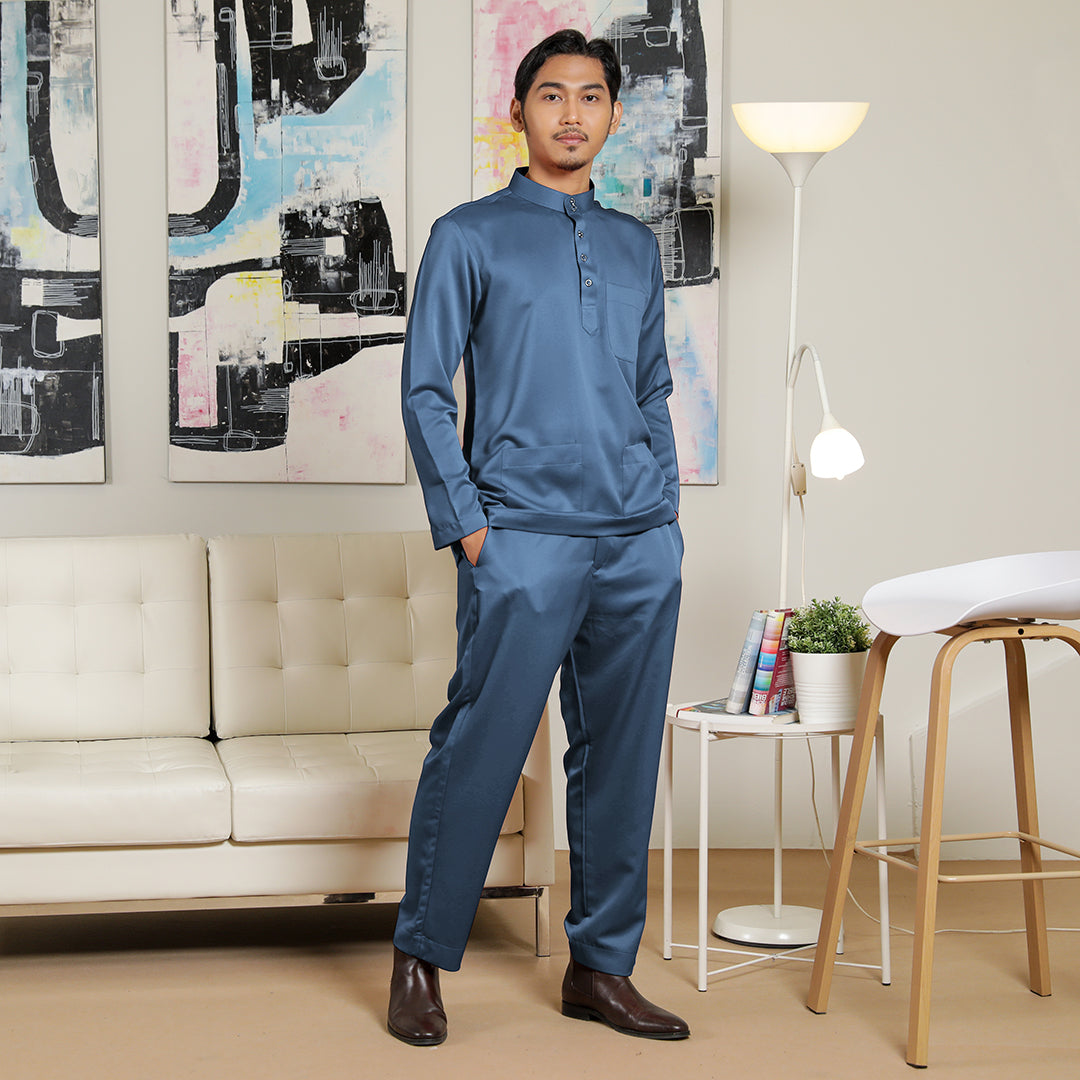 Adult Male Baju Melayu Senorita Slim Fit Aegean