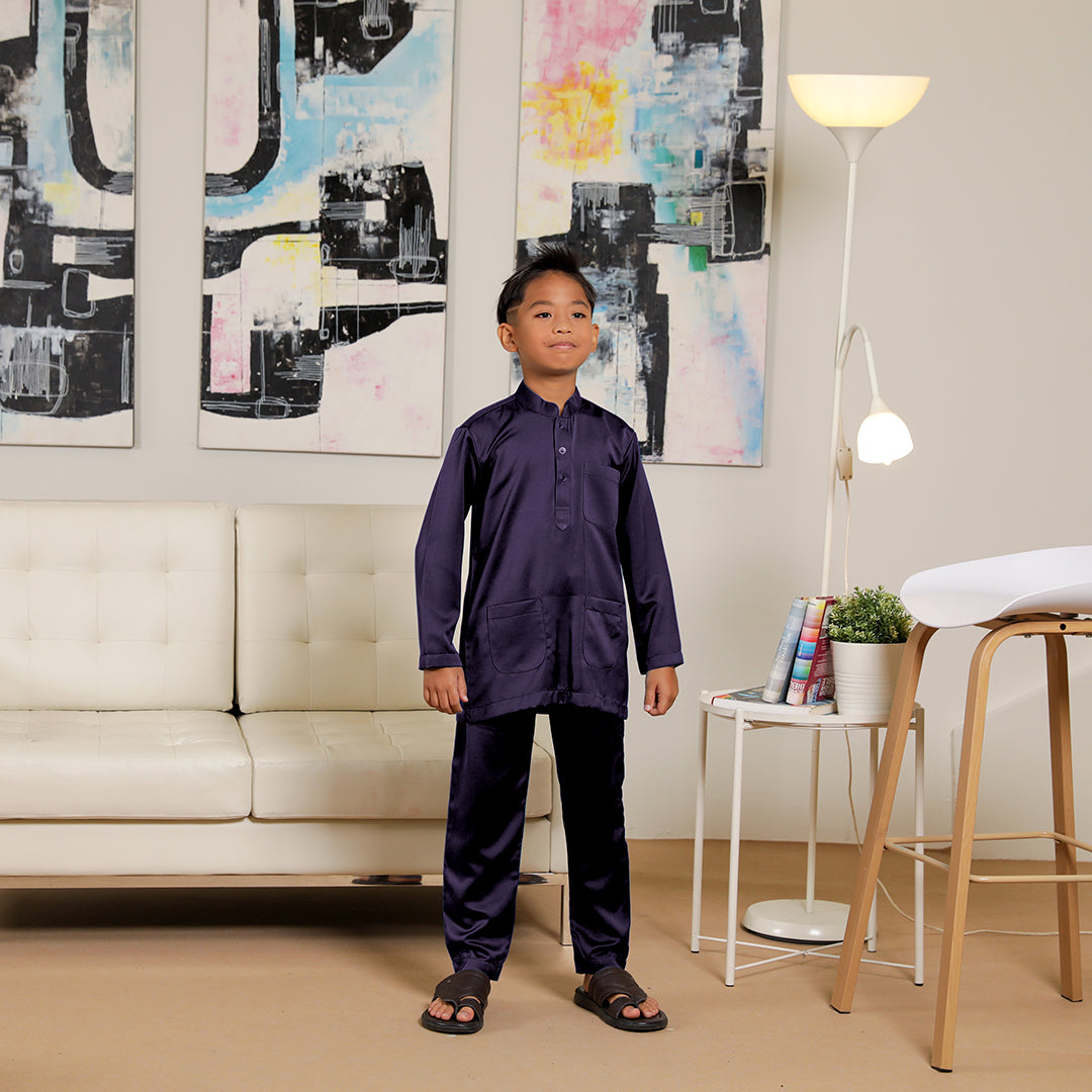 Kids Baju Melayu Senorita Slim Fit Violet