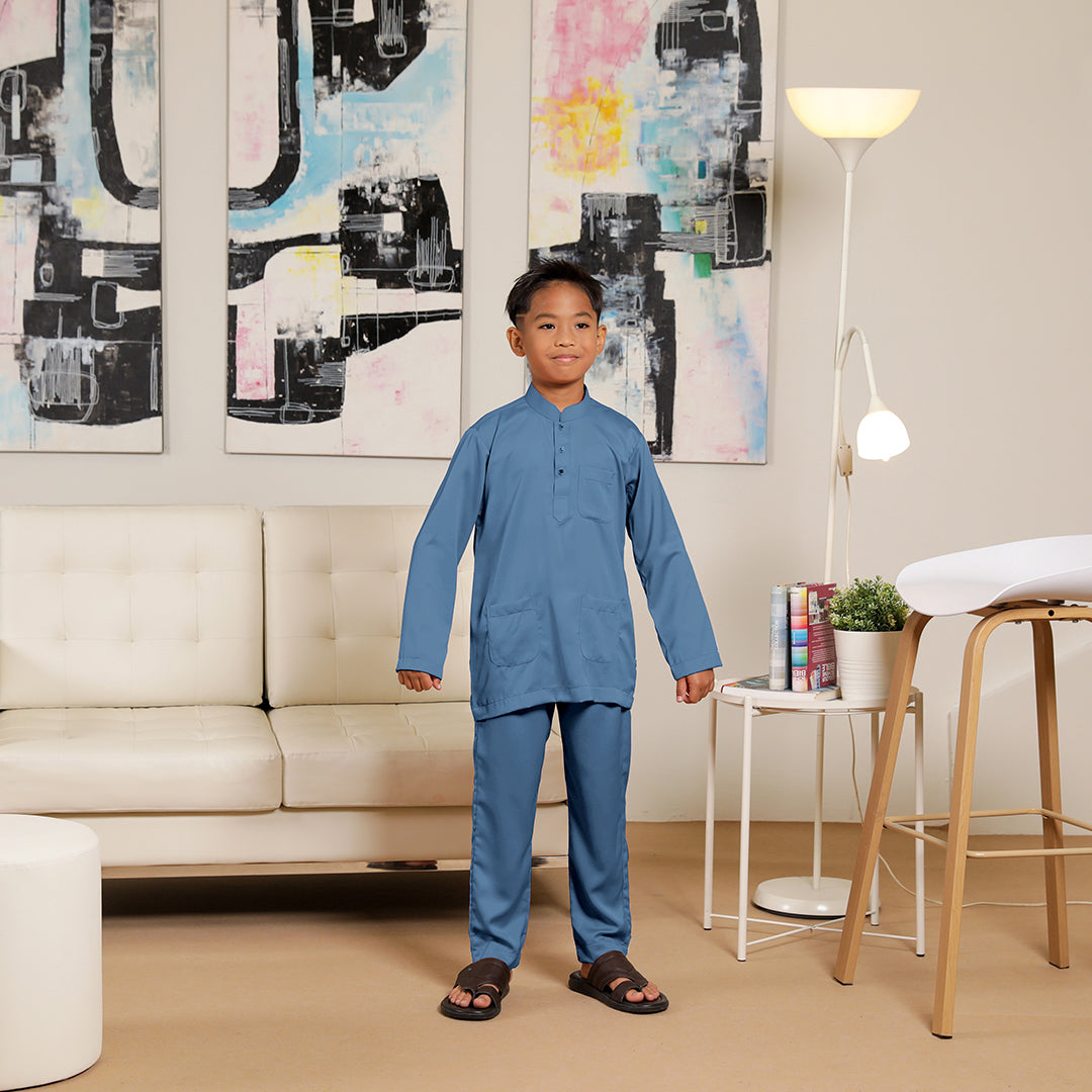 Kids Baju Melayu Senorita Slim Fit Aegean