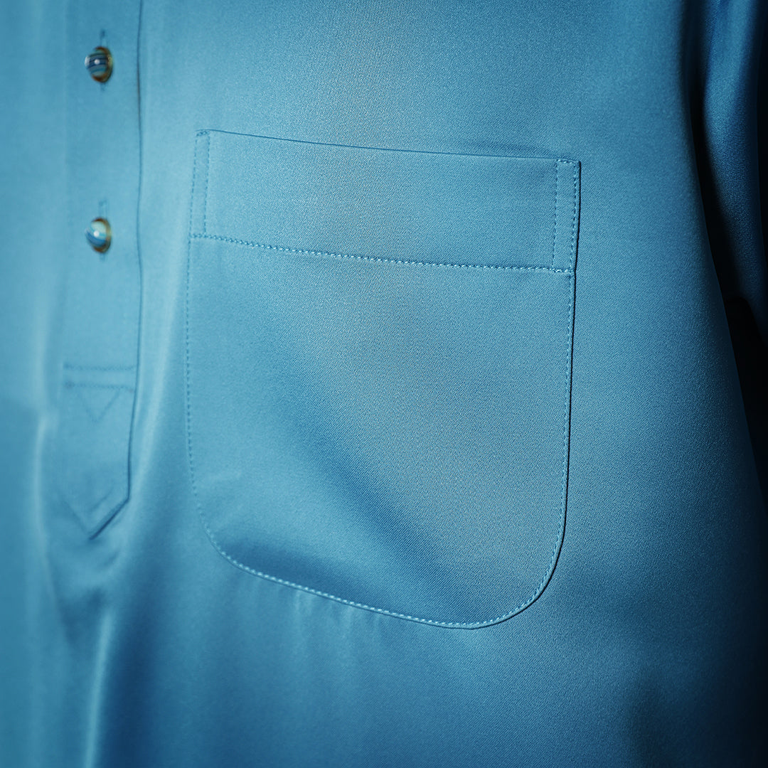 Adult Male Baju Melayu Saffron PLUS size Navy Blue