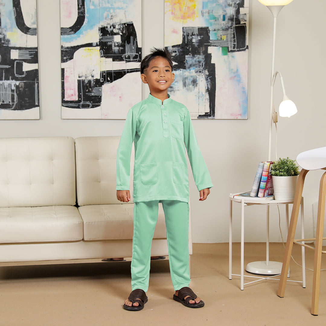 Kids Baju Melayu Senorita Slim Fit Mint