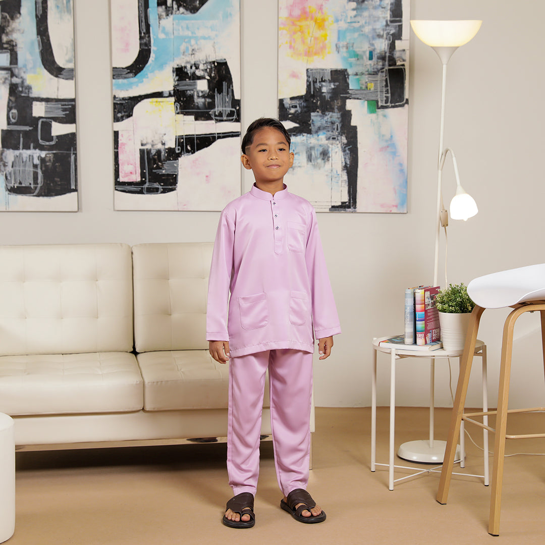 Kids Baju Melayu Saffron Slim Fit Purple