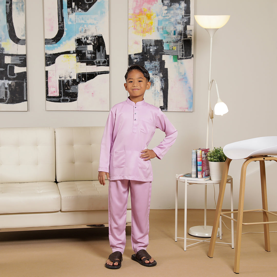 Kids Baju Melayu Saffron Slim Fit Purple