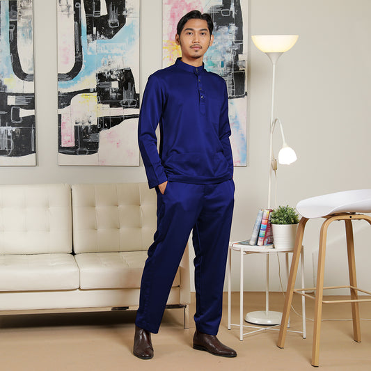 Adult Male Baju Melayu Senorita Slim Fit Royal Blue