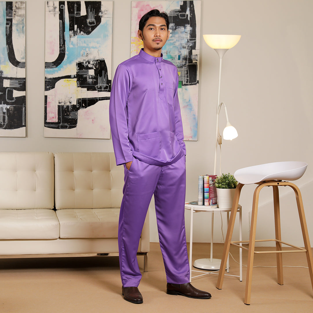 Adult Male Baju Melayu Senorita Slim Fit Mauve