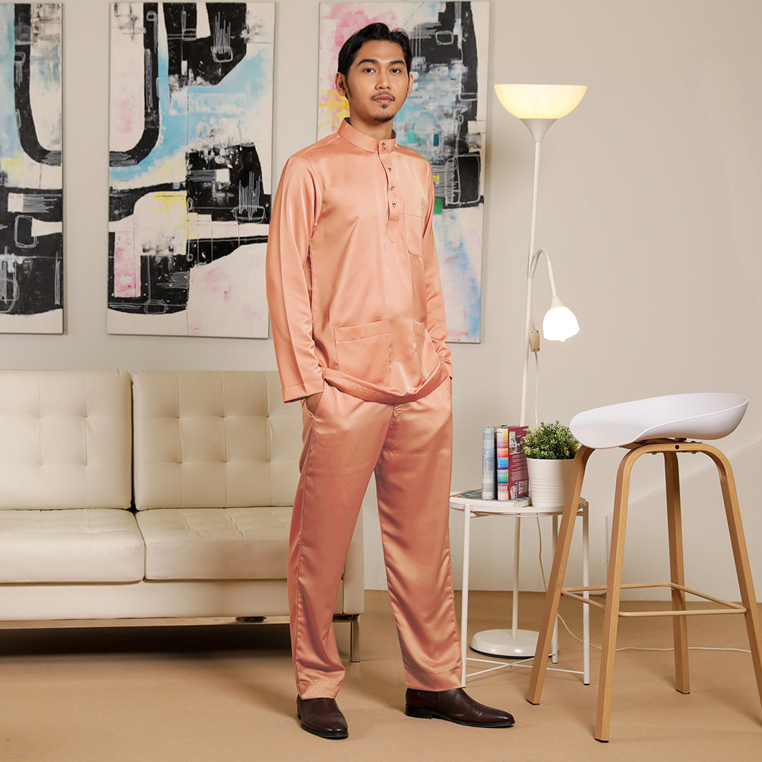 Adult Male Baju Melayu Senorita Slim Fit Fawn