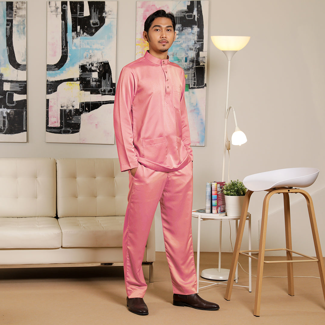 Adult Male Baju Melayu Senorita Slim Fit Pink
