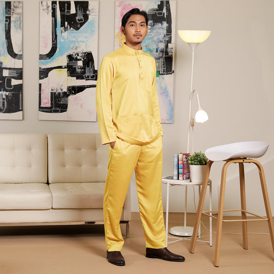 Adult Male Baju Melayu Senorita Slim Fit Macaroon