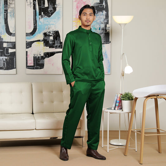 Adult Male Baju Melayu Senorita Slim Fit Green