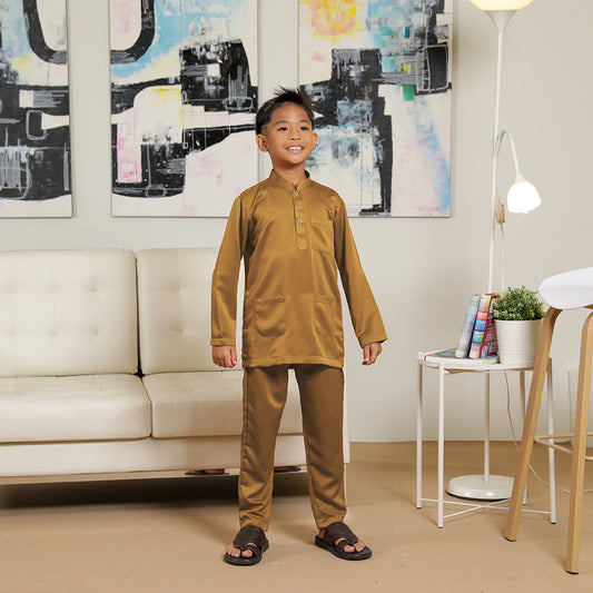 Kids Baju Melayu Senorita Slim Fit Copper