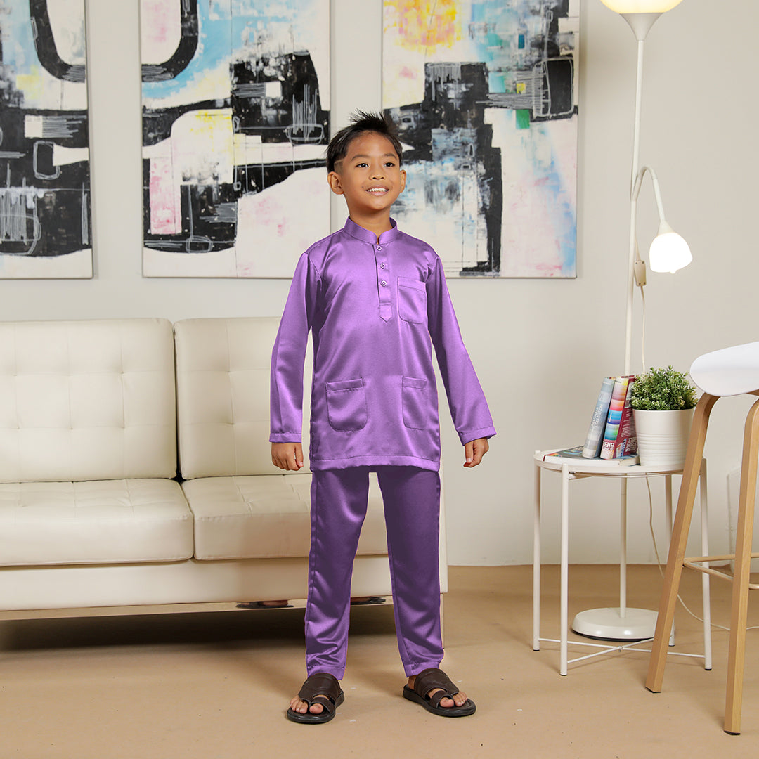 Kids Baju Melayu Senorita Slim Fit Mauve