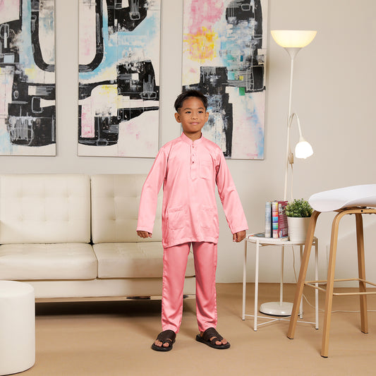 Kids Baju Melayu Senorita Slim Fit Pink