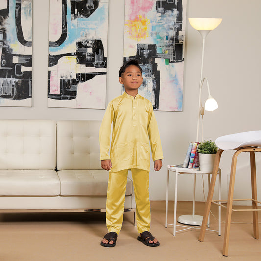 Kids Baju Melayu Senorita Slim Fit Macaroon