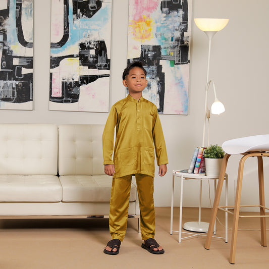 Kids Baju Melayu Senorita Slim Fit Granola