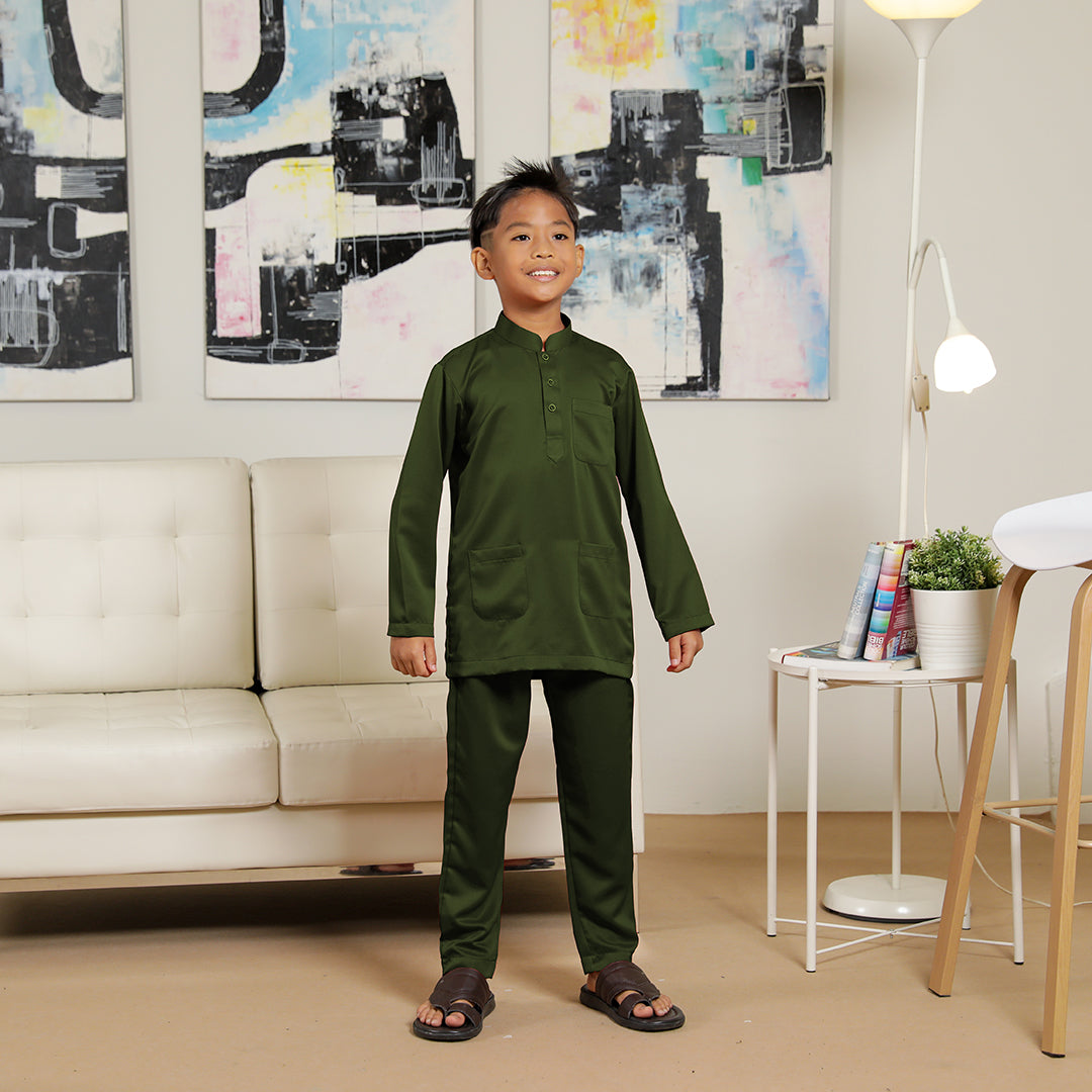 Kids Baju Melayu Saffron Slim Fit Juniper