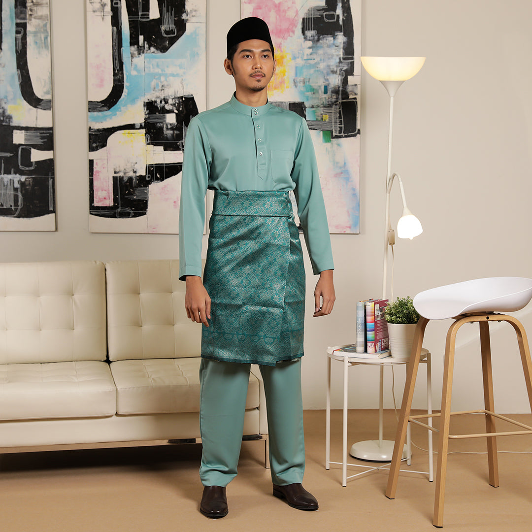 Adult Male Baju Melayu Saffron PLUS size Green